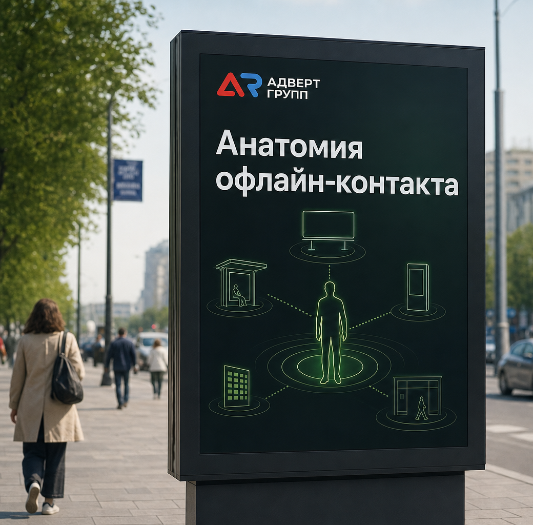 Анатомия офлайн-контакта: почему наружная реклама работает на маршруте, а не на бумаге